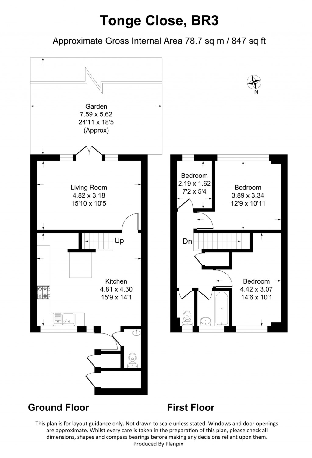 Floorplans For Tonge Close, Beckenham