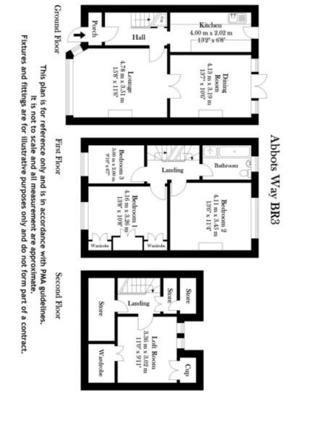Floorplans For Abbots Way, Beckenham