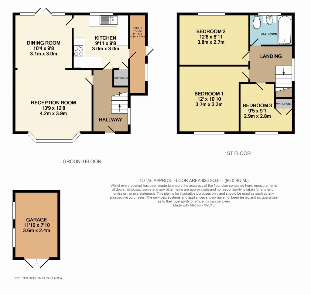 Floorplans For Chamberlain Crescent, West Wickham