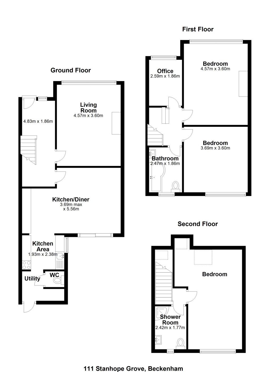 Floorplans For Stanhope Grove, Beckenham