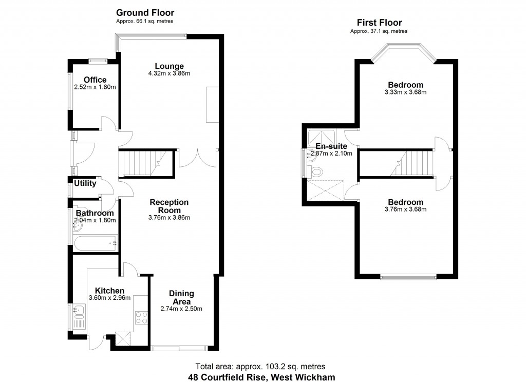 Floorplans For Courtfield Rise, West Wickham