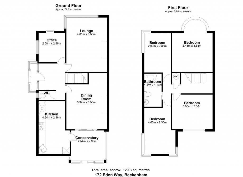 Floorplans For Eden Way, Beckenham