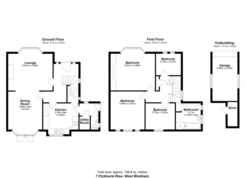 Floorplans For Pickhurst Rise, West Wickham