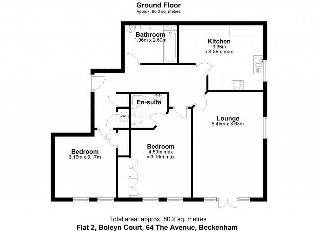 Floorplans For Boleyn Court, 64 The Avenue, Beckenham