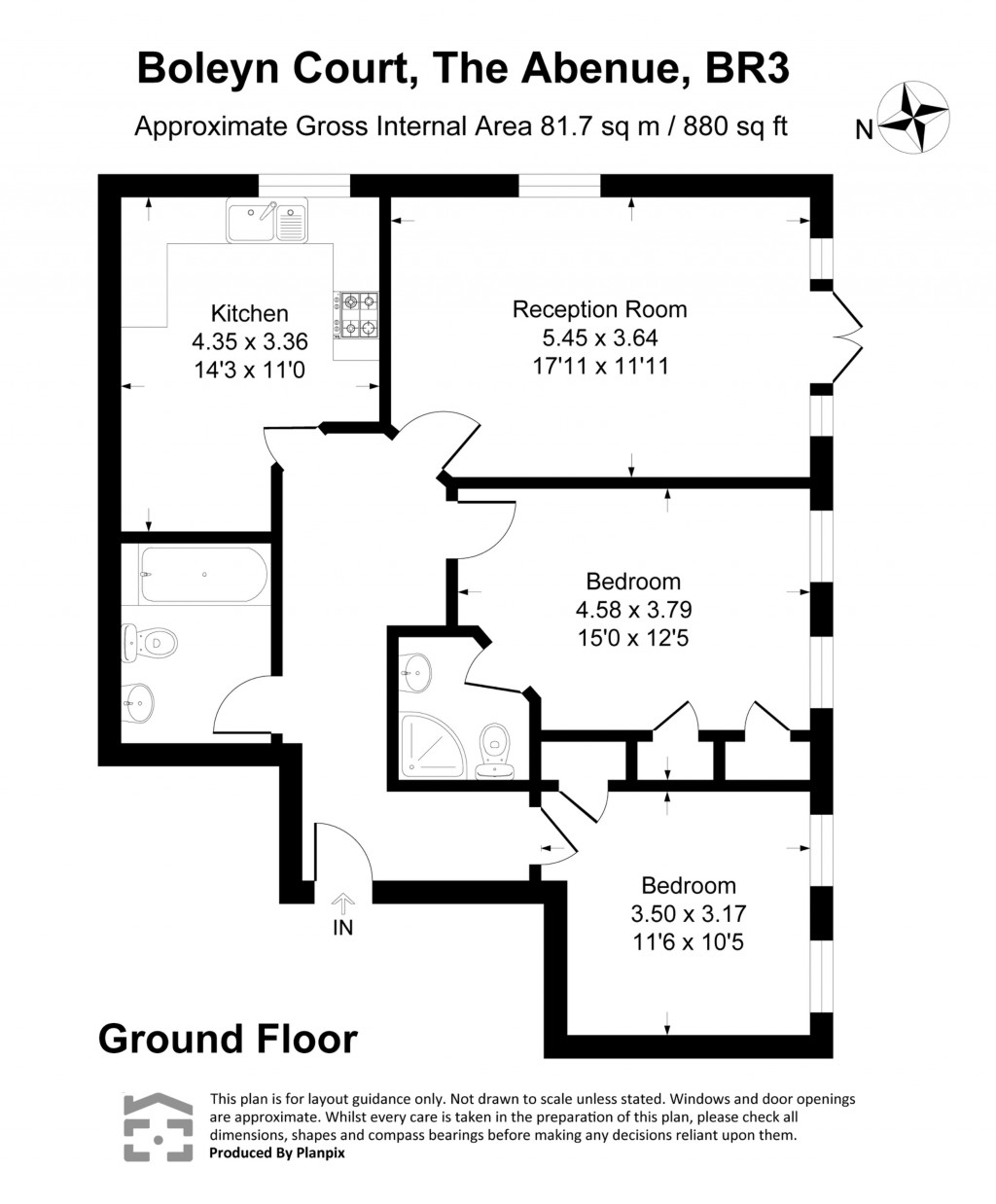 Floorplans For Boleyn Court, 64 The Avenue, Beckenham