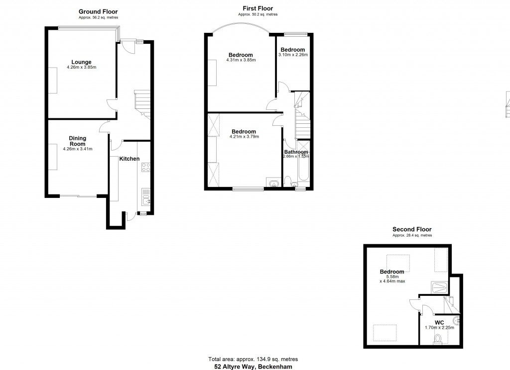 Floorplans For Altyre Way, Beckenham