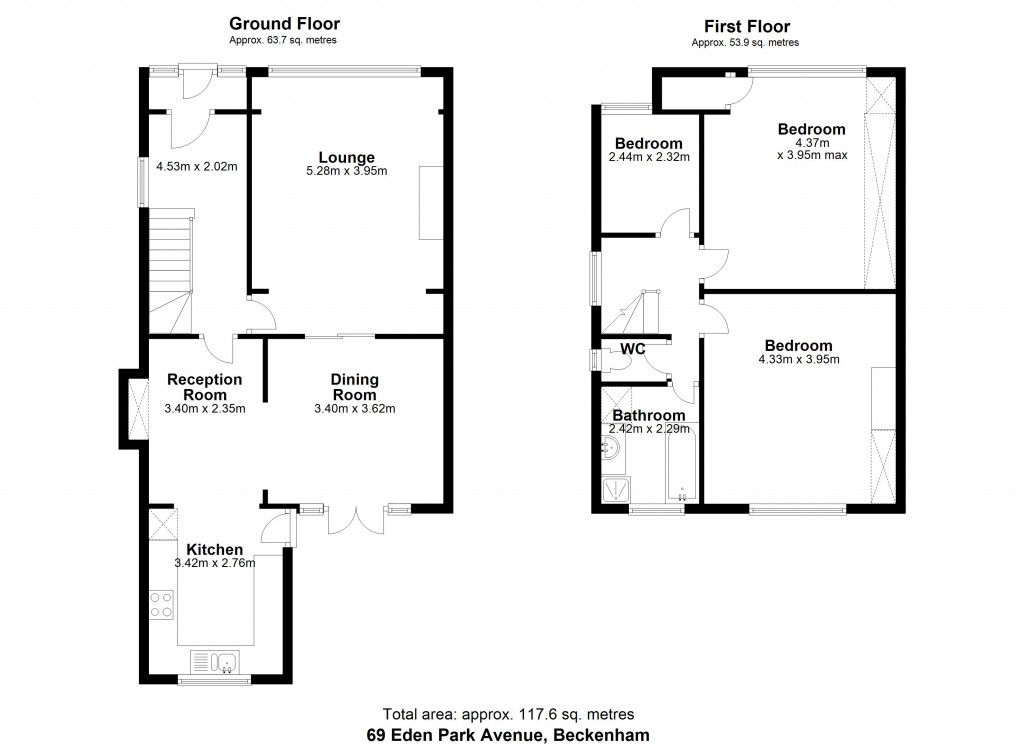 Floorplans For Eden Park Avenue, Beckenham