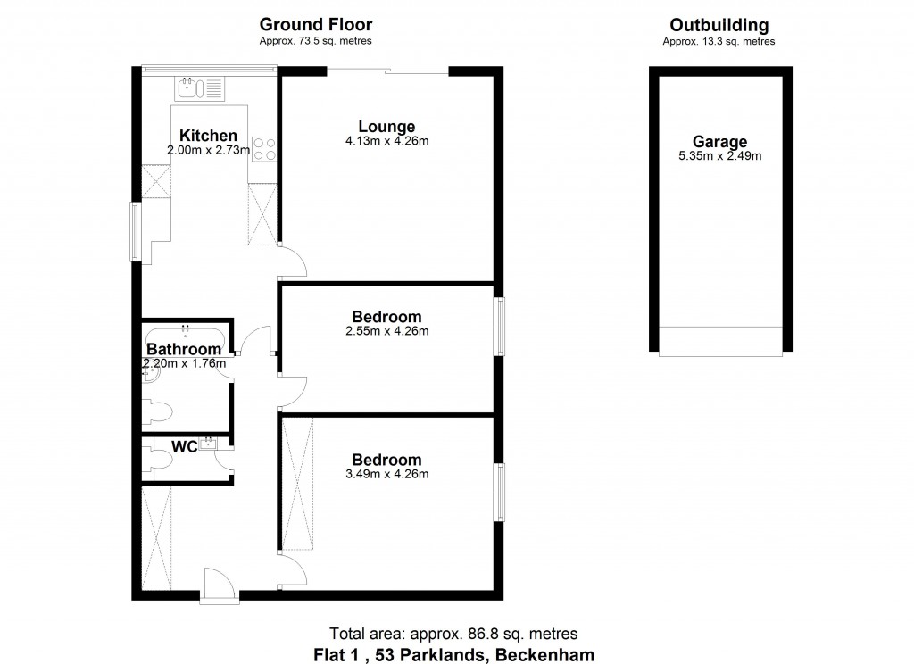 Floorplans For Parklands, 53 Wickham Road, Beckenham