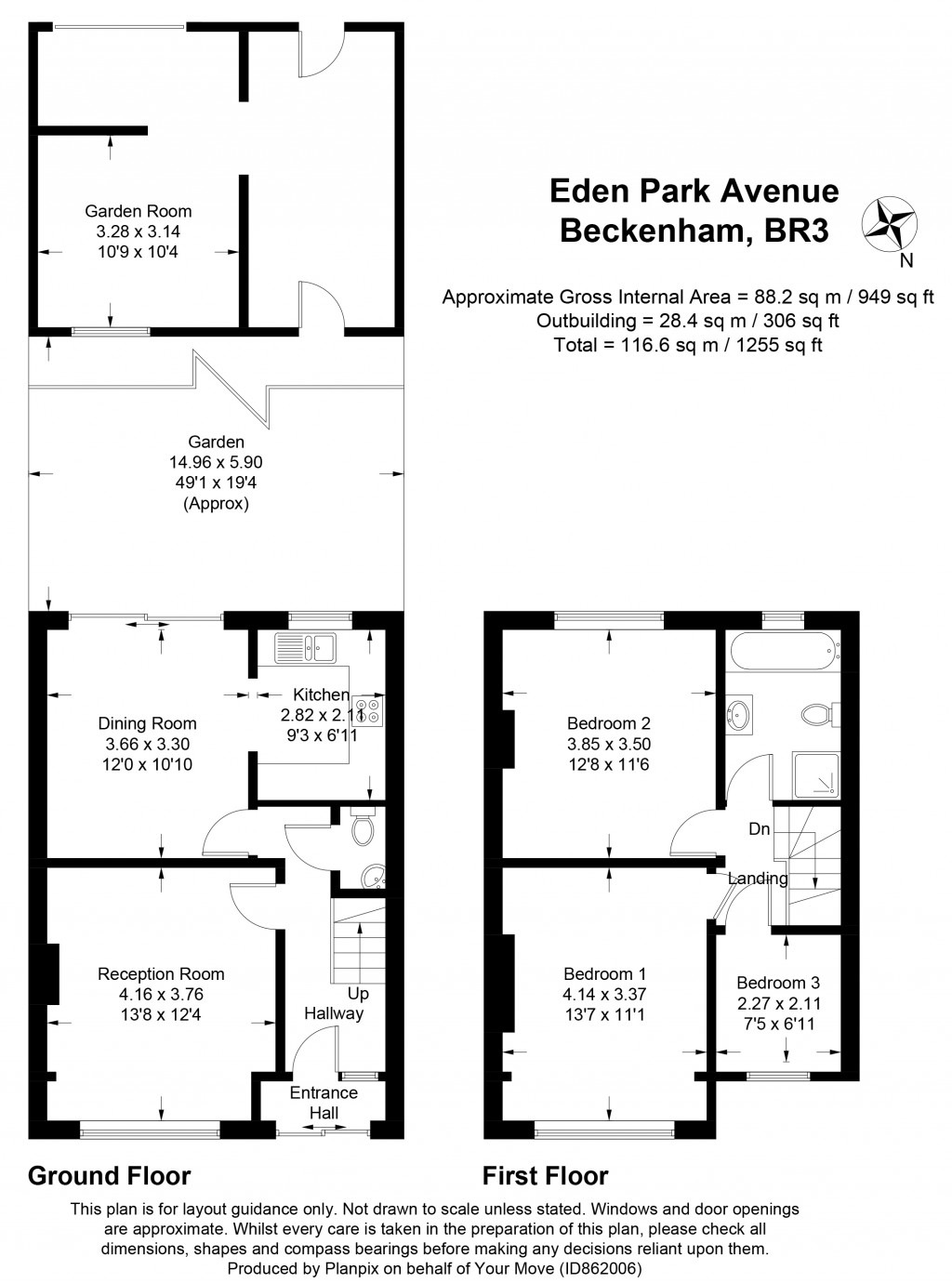 Floorplans For Eden Park Avenue, Beckenham