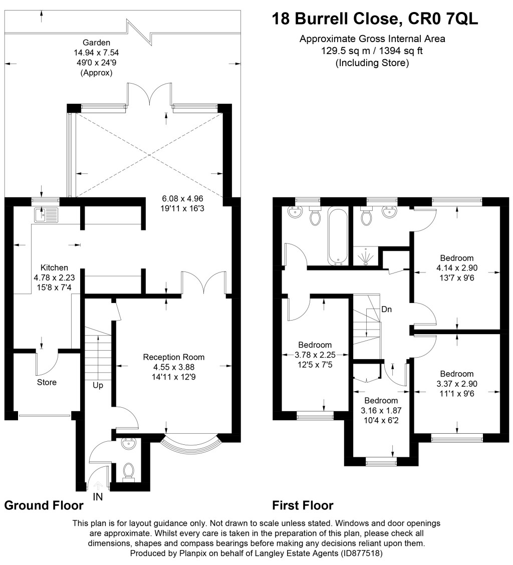 Floorplans For Burrell Close, Croydon