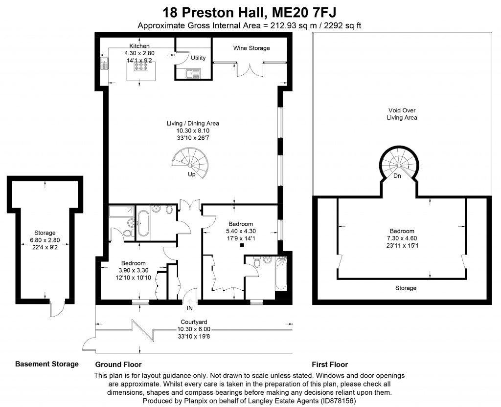 Floorplans For Preston Hall, Culpeper Road, Aylesford