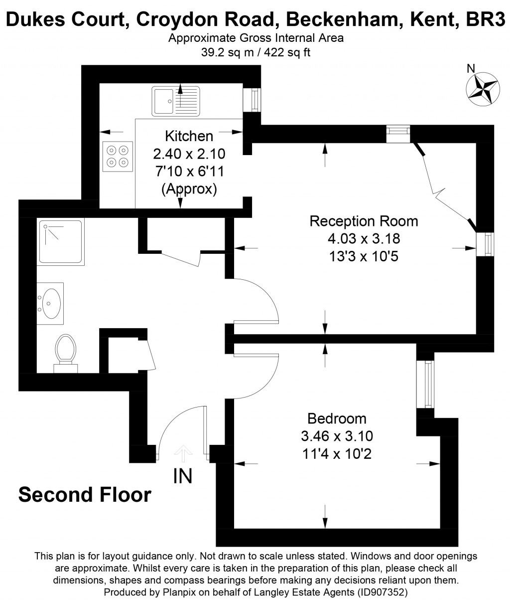 Floorplans For Dukes Court, 250 Croydon Road, Beckenham