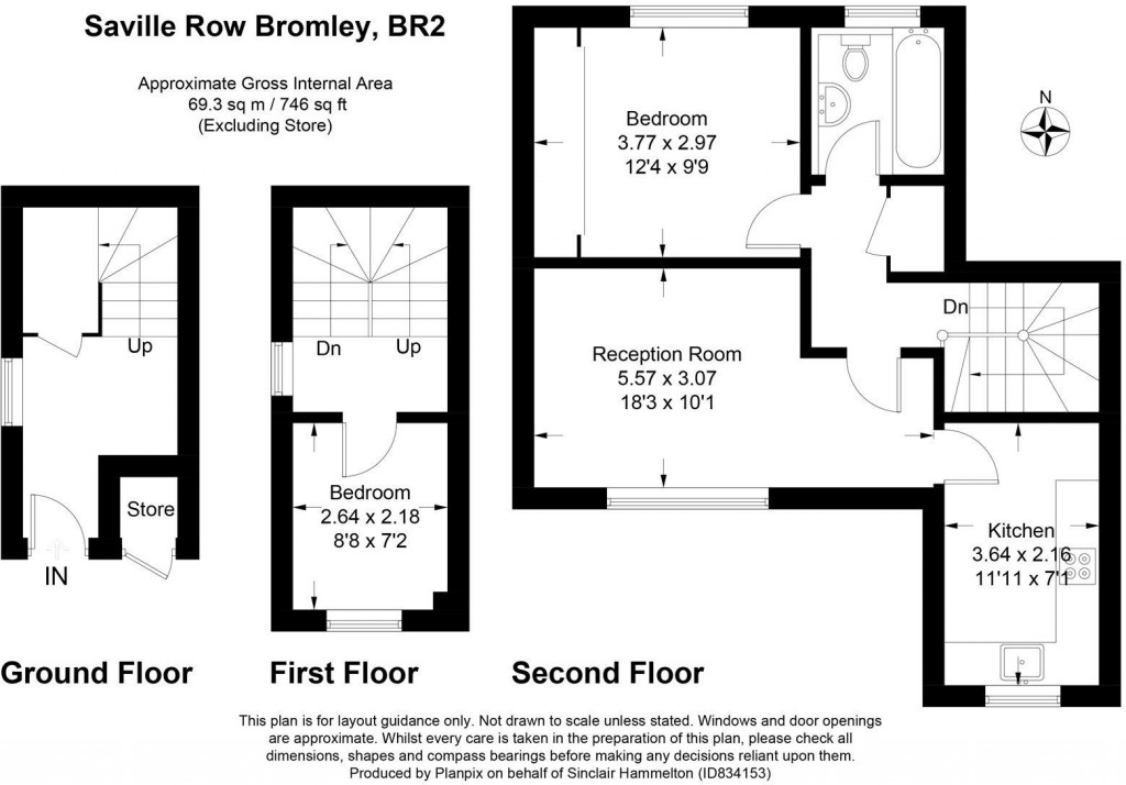 Floorplans For Saville Row, Bromley