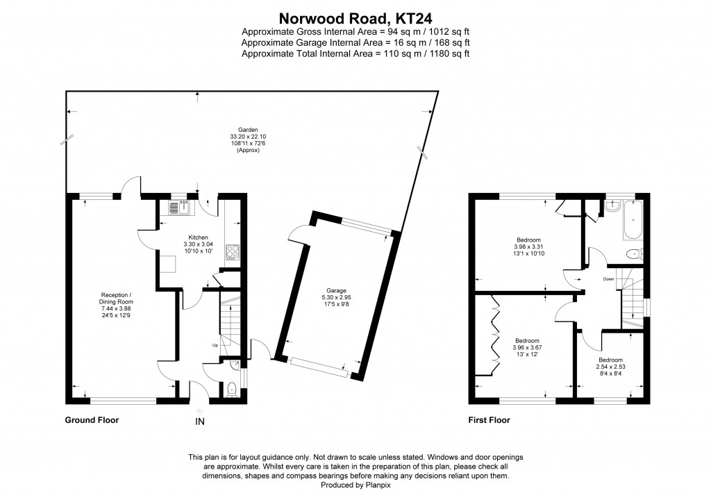 Floorplans For Norwood Road, Effingham, Leatherhead