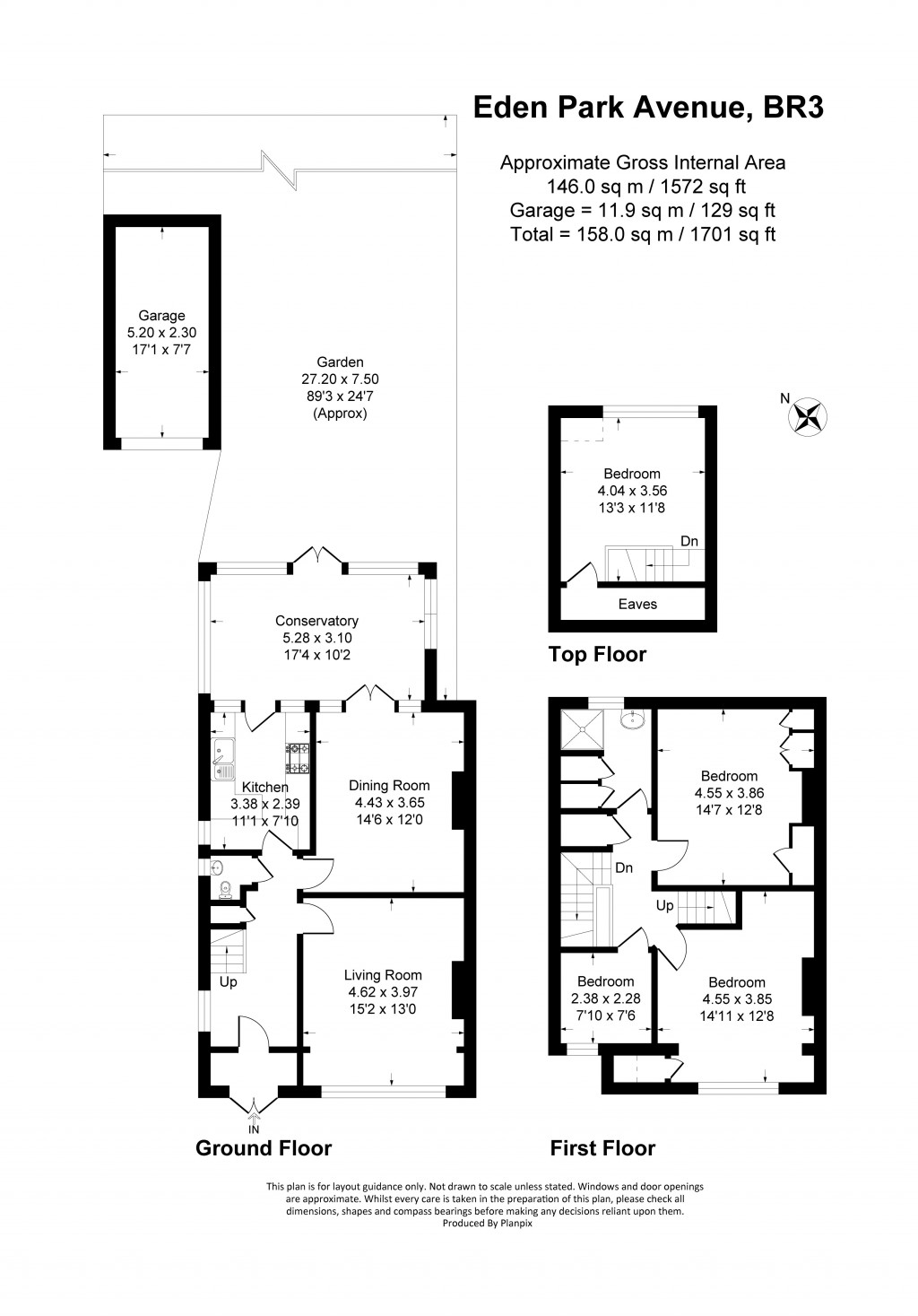 Floorplans For Eden Park Avenue, Beckenham