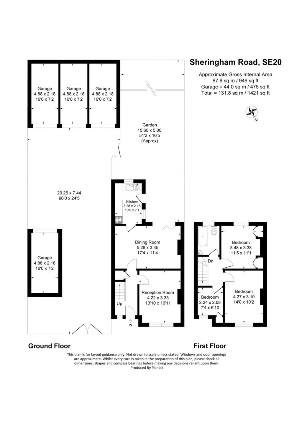 Floorplans For Sheringham Road, London
