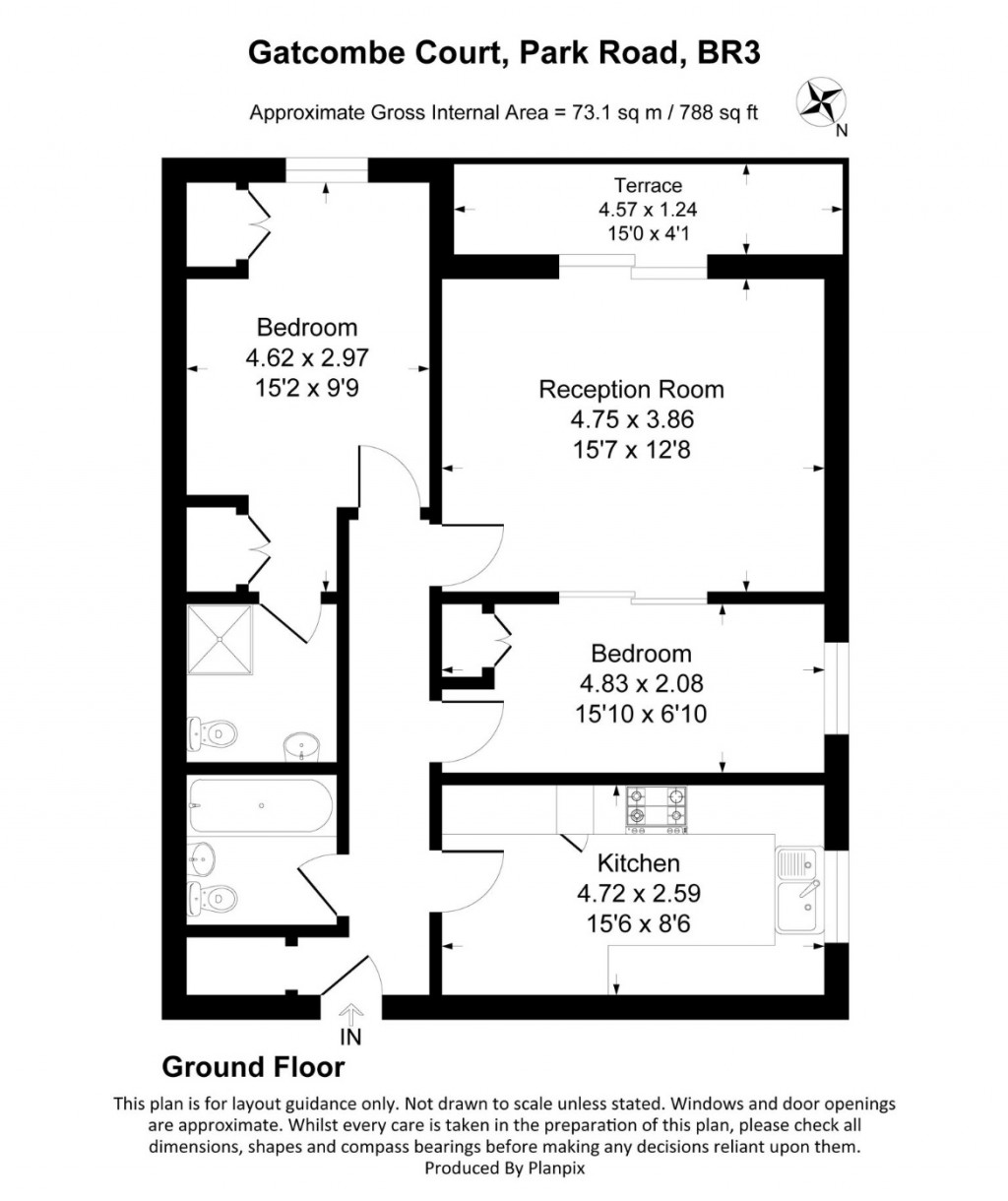 Floorplans For Gatcombe Court, 65 Park Road, Beckenham