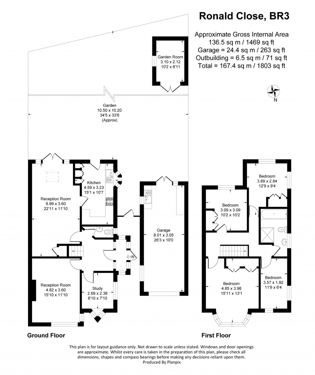 Floorplans For Ronald Close, Beckenham