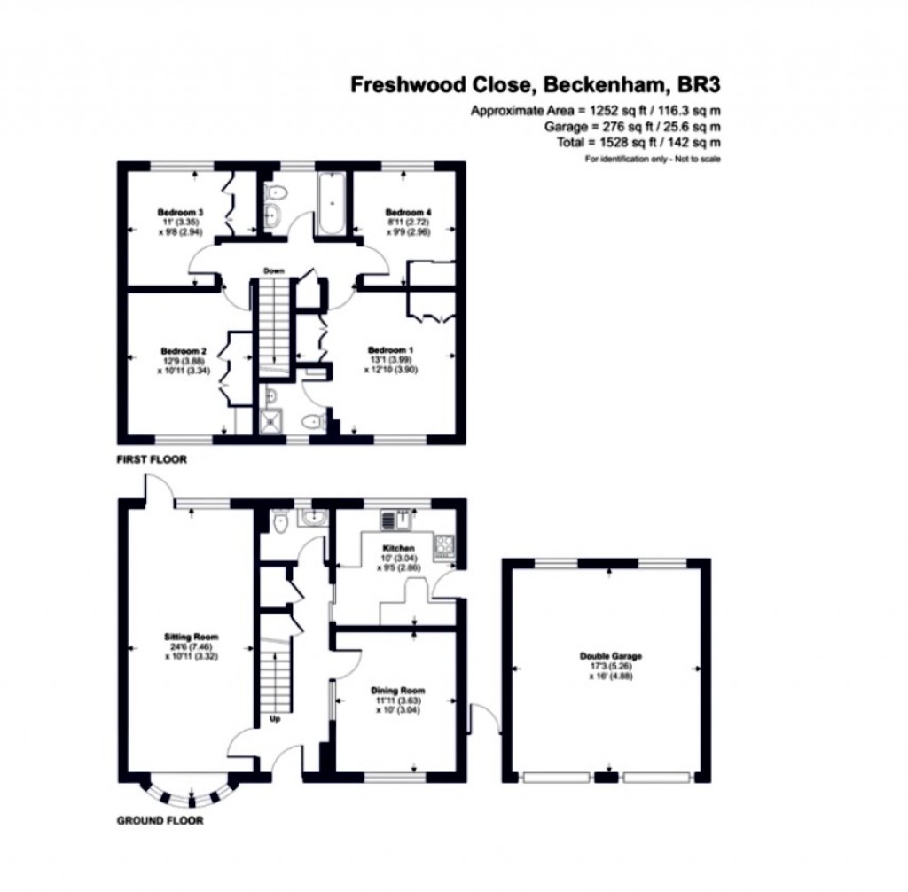 Floorplans For Freshwood Close, Beckenham
