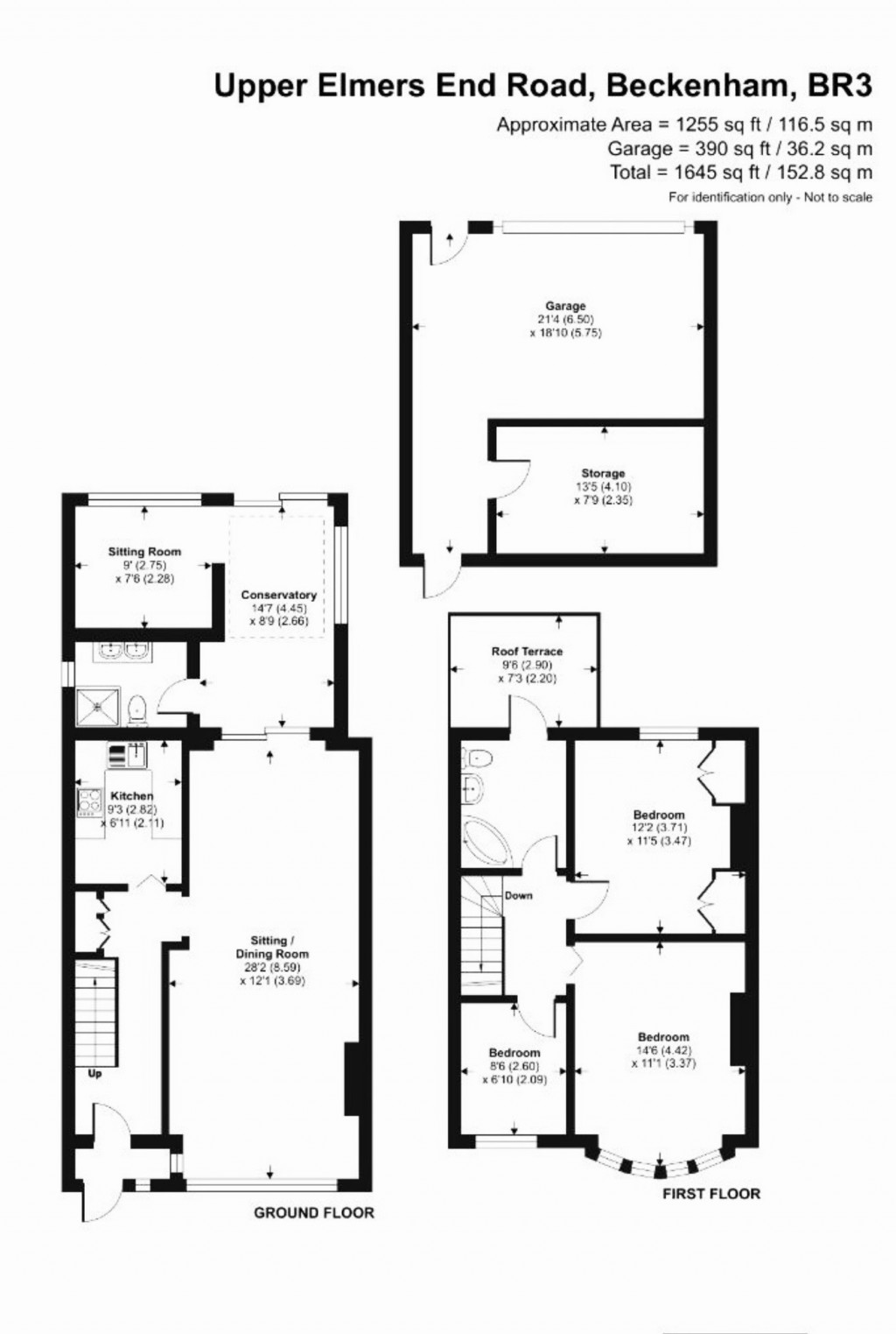 Floorplans For Upper Elmers End Road, Beckenham